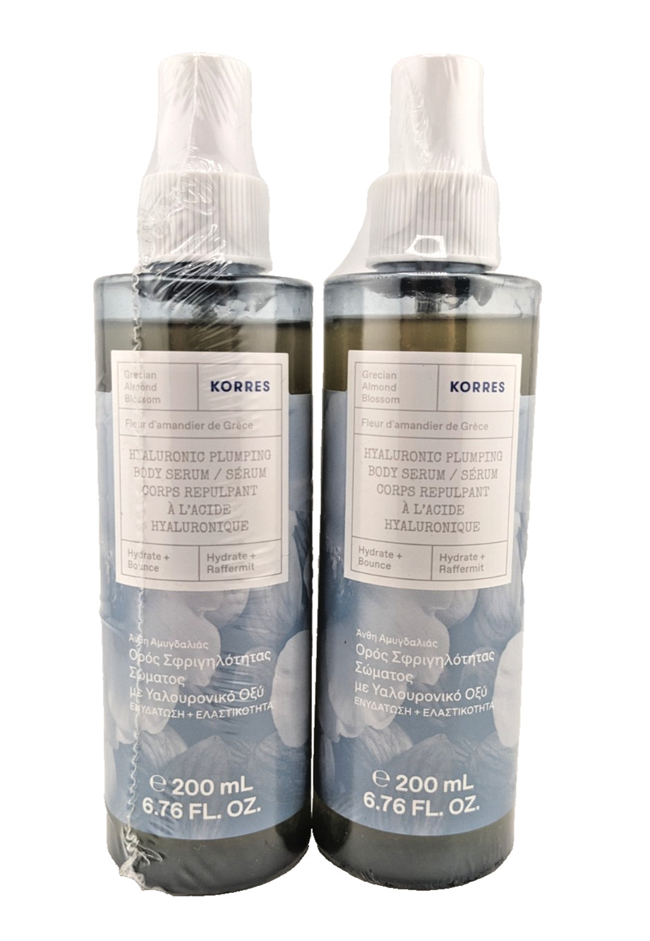 2x - KORRES Hyaluronic Plumping Body Serum Grecian Almond Blossom 6.76floz Each